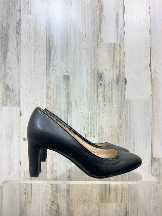 NWT LIFE STRIDE SHOES Shoe Size 9 Black LEATHER Shoes/FRONT FLAP W/BUCKLE