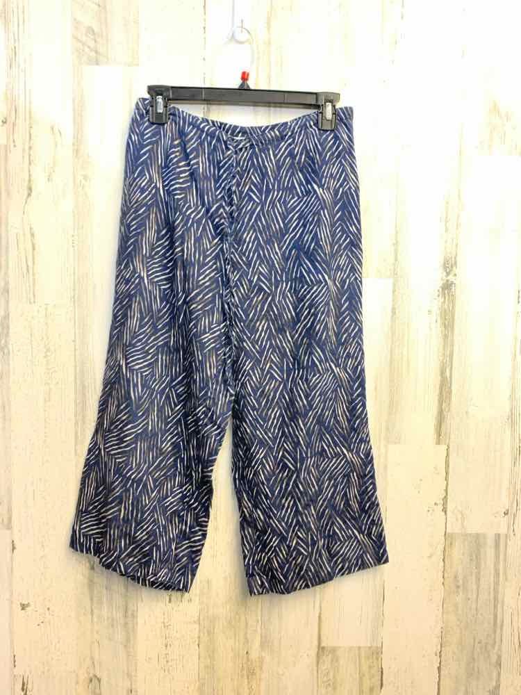 Size 6 OUTFIT JPR BOTTOMS NAVY/CREAM Linen LINES CROP Pants