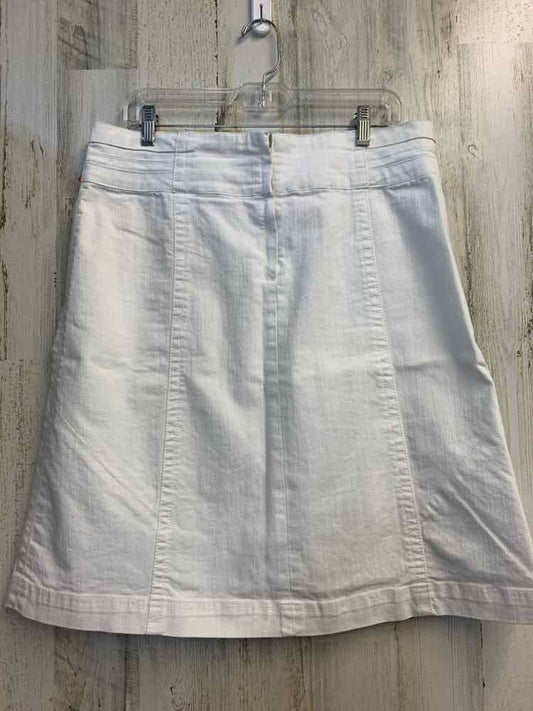 FRENCH DRESSING Dresses and Skirts Size 12 White Denim A-LINE Skirt