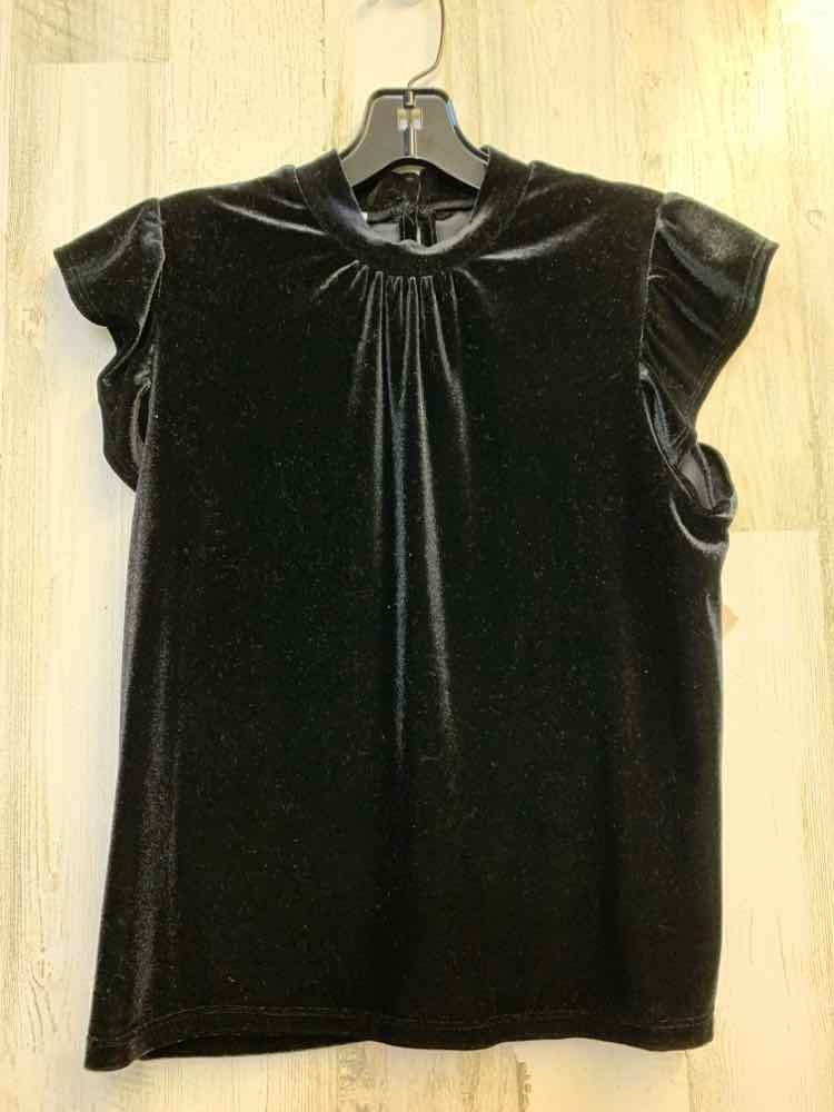 OLIVE & OAK Tops Size M Black Velour SLEEVELESS TOP
