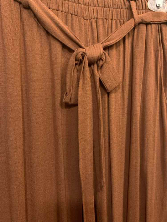 PRE-OWNED Size S LULAROE BOTTOMS RUST Solid WIDE LEG Pants