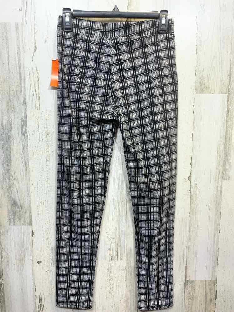 PRE-OWNED Size S/M COCO + CARMEN BOTTOMS BLACK/WHITE Print LEGGINGS