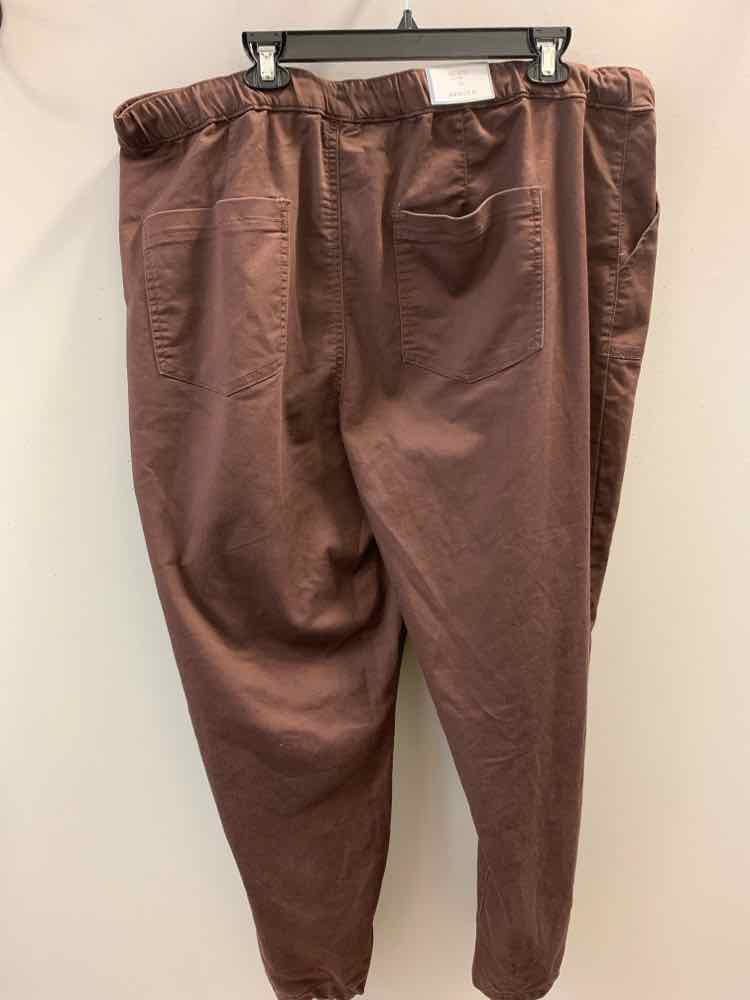 NWT TINSEL TOWN Size 3X PLUS SIZES Brown Pants