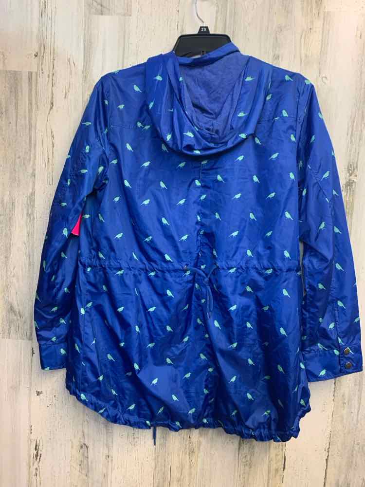 PRE-OWNED MOSSIMO JACKETS / COATS Size 2X BLU/AQUA BIRDS JACKET Jacket/BLUE/AQUA