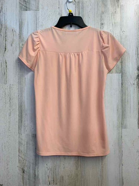 PRE-OWNED KIM ROGERS Tops Size PS APRICOT SHORT SLEEVES TOP