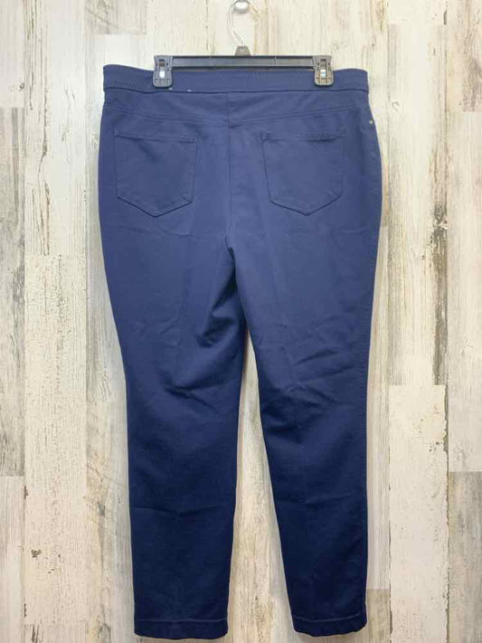 PRE-OWNED Size 2 CHICOS BOTTOMS NAVY BLUE Solid PANTS Pants/CASUAL NAVY BUISNESS