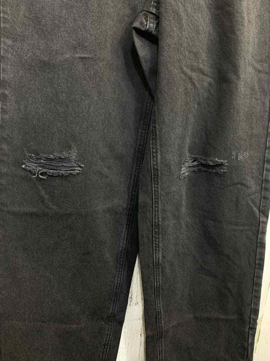 NWT Size 0 WILD FABLE BOTTOMS Black Denim Jeans/MID-RISE RELAXED STRAIGHT LEG