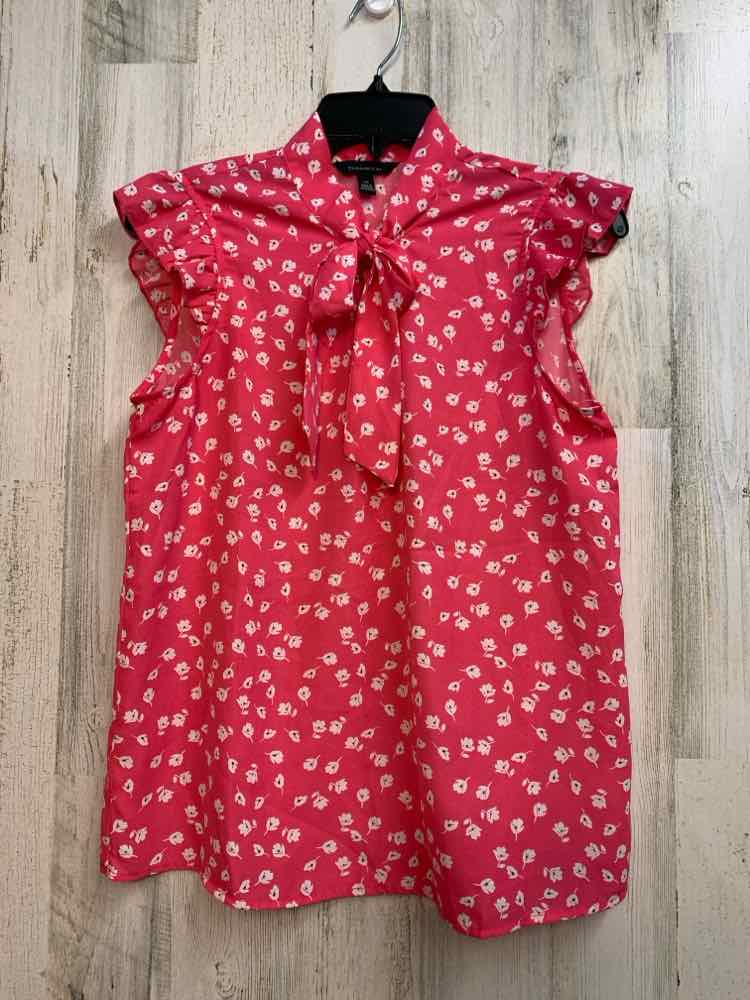 PRE-OWNED TAMARA H. Tops Size S Pink Floral CAP SLEEVE TOP