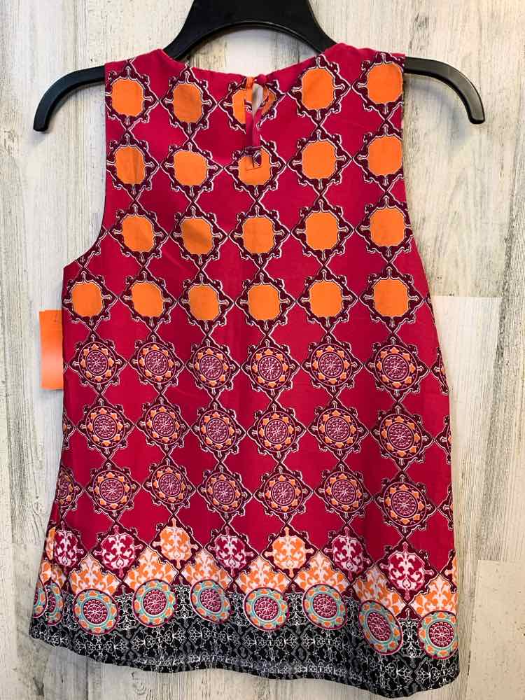 PRE-OWNED BANANA REPUBLIC Tops Size S MGNT/ORNG MANDALA SLEEVELESS TOP