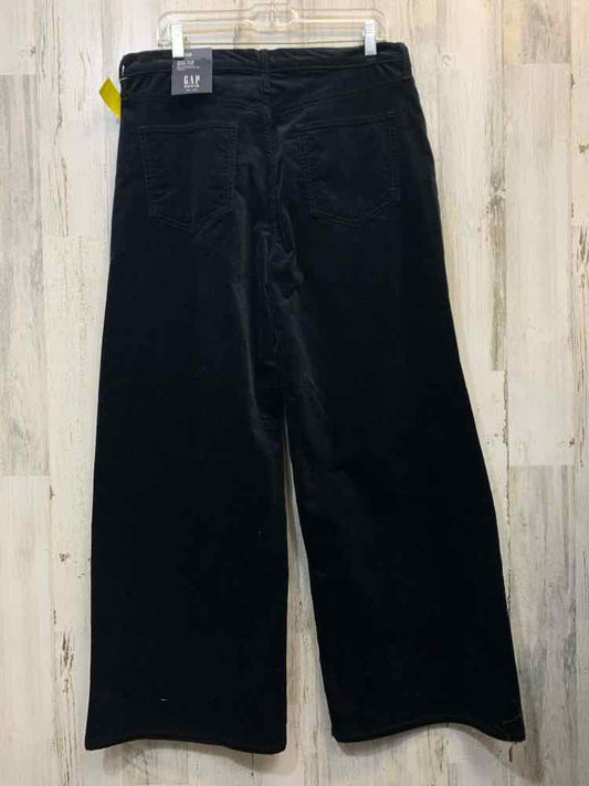 NWT Size 14 GAP BOTTOMS Black Corduroy Pants/WIDE LEG