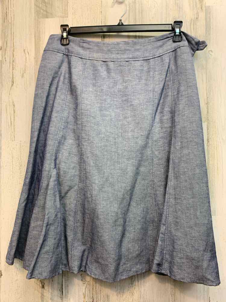 COLDWATER CREEK Dresses and Skirts Size L Blue Chambray A-LINE Skirt