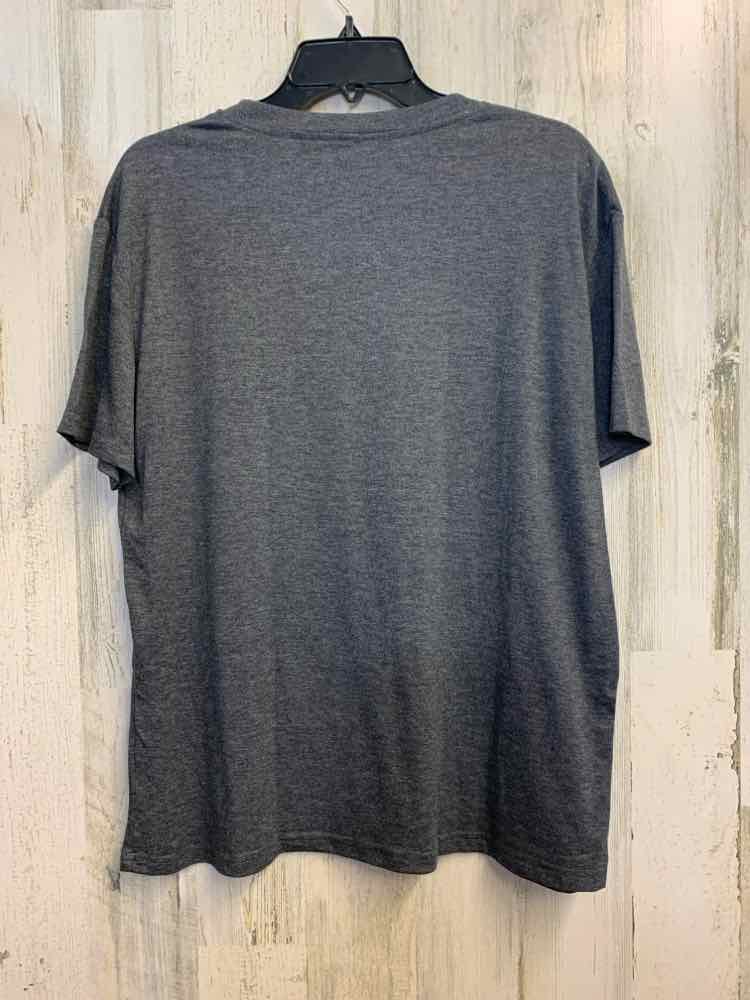 PRE-OWNED Tops Size XL GRAY/ORANGE PUMPKIN SHORT SLEEVES TOP/SHORT SLEEVE W/ PUM