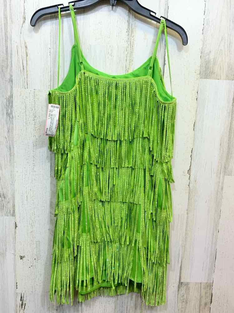 PRE-OWNED LANE 201 Dresses and Skirts Size L Lime Green RHINESTONE Dress/LIME GR
