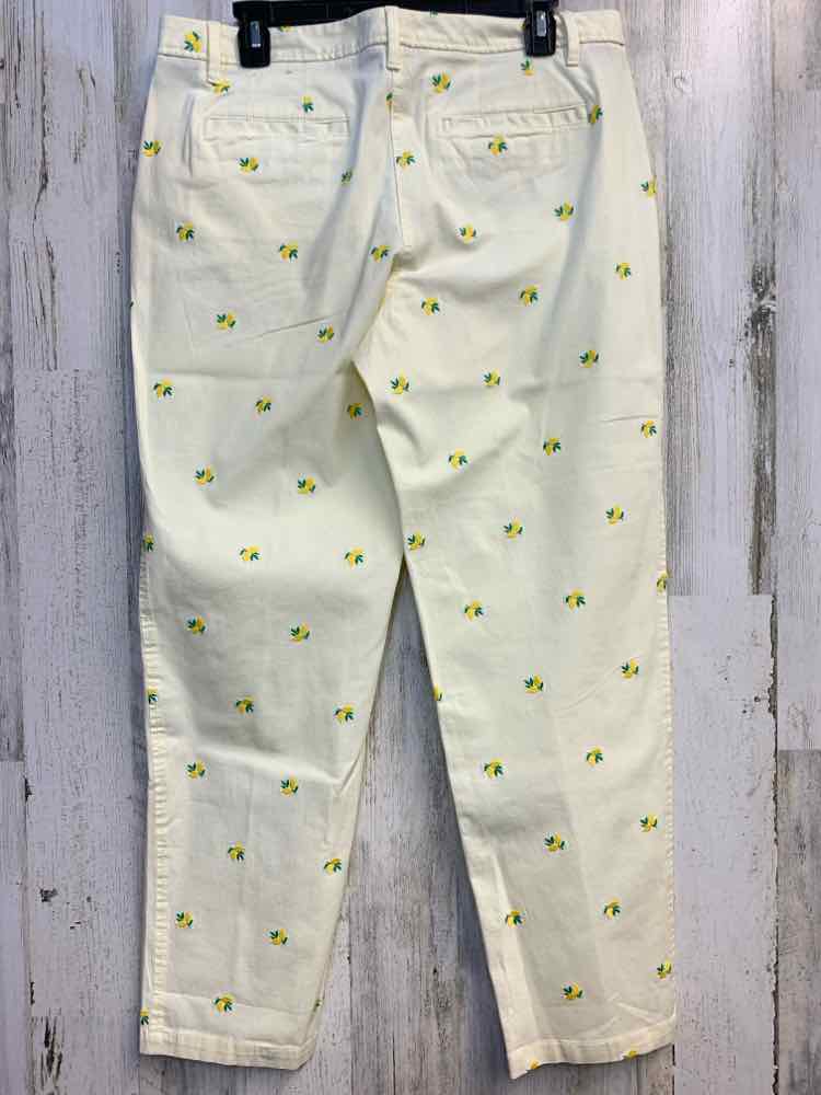 PRE-OWNED Size 8 TALBOTS BOTTOMS PASTEL YELLOW LEMONS Pants
