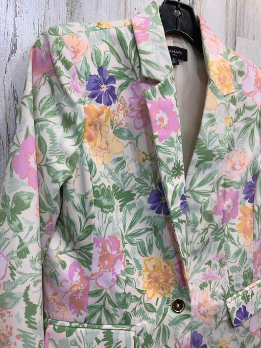 PRE-OWNED TAHARI JACKETS / COATS Size 6 PASTEL Floral BLAZER Blazer/PASTEL FLORA