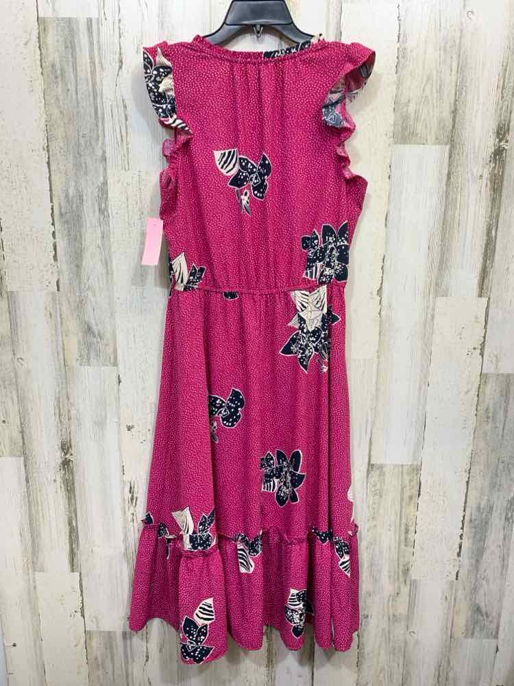 PRE-OWNED LOFT Dresses and Skirts Size M PURPLE/NAVY FLORAL/POLKA DOT Dress/PURP