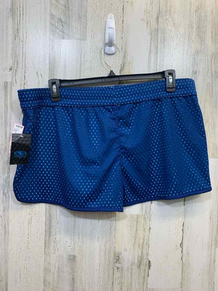 NWT ATHLETIC Activewear XL BLUE/TEAL MESH SHORTS Activewear Bottom/BLUE/TEAL MES