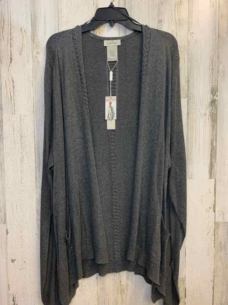 NWT CHARLIE PAIGE Tops Size osfm Gray PONCHO PONCHO
