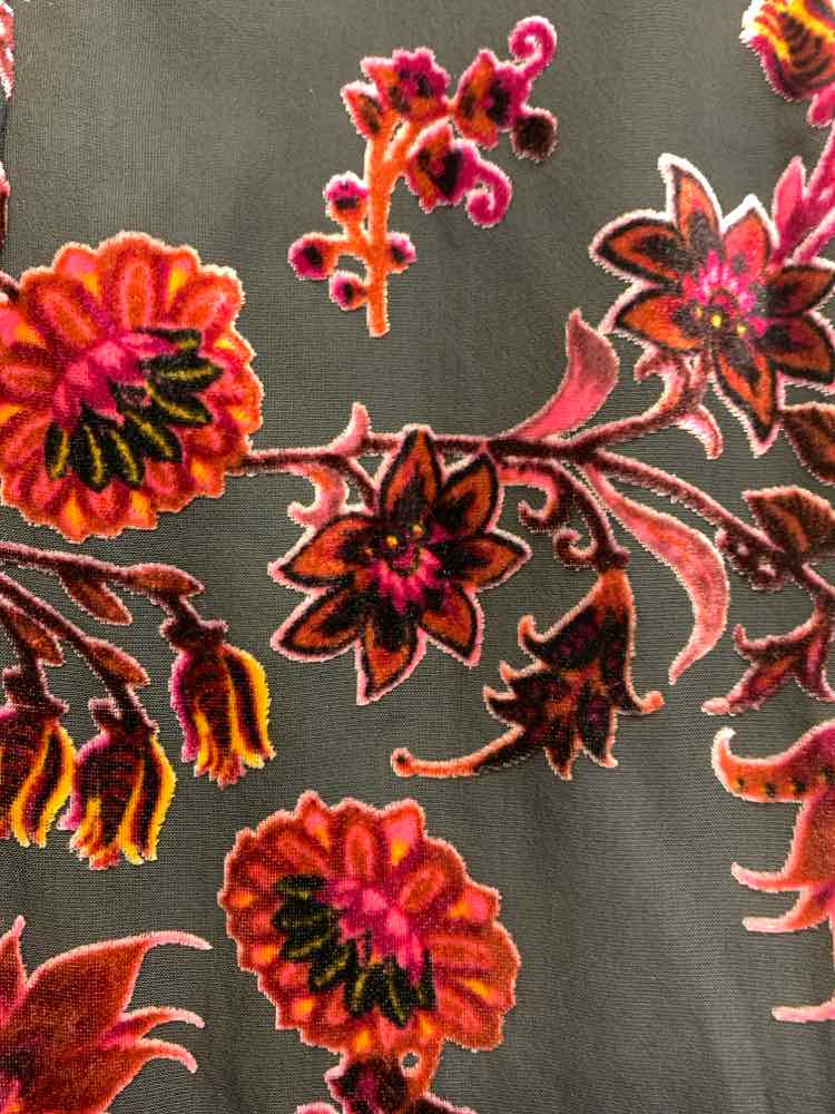 LUXOLOGY Dresses and Skirts Size 8 BLK/WINE/PINK Velour Floral SLEEVELESS Dress