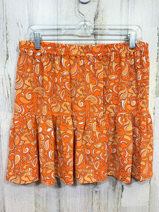 NWT MICHAEL KORS L Dresses and Skirts org/wht Paisley TIERED Mini