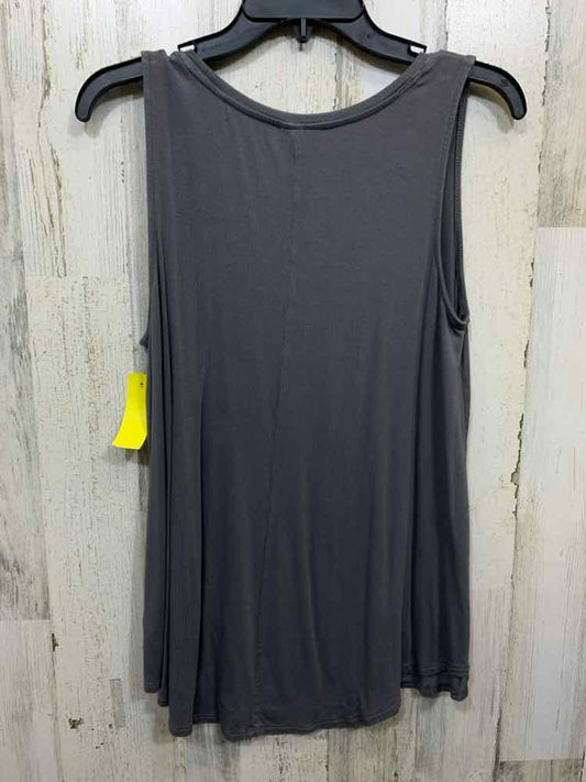 PRE-OWNED OLD NAVY Tops Size M GRAY RIBBED/ SCOOP NECKLINE Tank Top