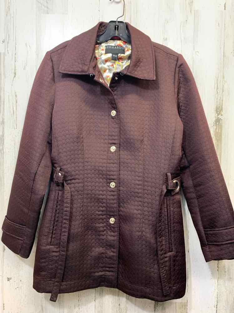BERNARDO JACKETS / COATS Size L DARK WINE COAT Coat