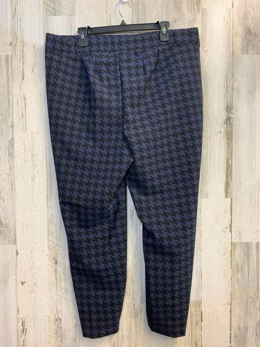 Size 18 LANE BRYANT PLUS SIZES NAVY/BLK Houndstooth TAPERED Pants