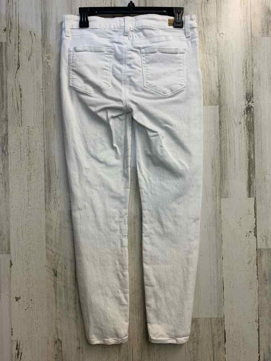 PRE-OWNED Size 8 PAIGE BOTTOMS White Denim DENIM Solid JEANS Jeans/WHITE DENIM J