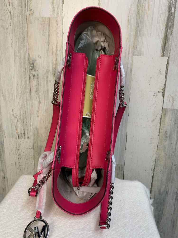 MICHAEL KORS HOT PINK Purse/DRAGON FRUIT COLOR TOTE/JET SET TRAVEL