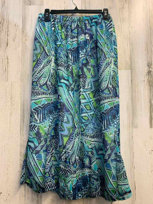 PRE-OWNED BON WORTH Dresses and Skirts Size XXL GRN/BLU ABSTRACT MAXI Skirt