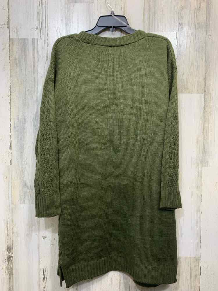 PRE-OWNED PROOF APPAREL Tops Size L Olive KNITTING CARDIGAN Cardigan/OLIVE OPEN