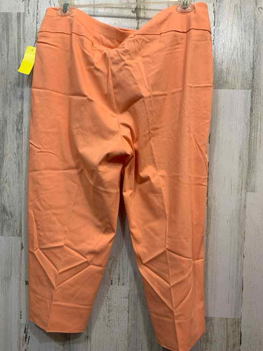 PRE-OWNED Size 18W RUBY RD BOTTOMS Orange Solid CAPRI Pants