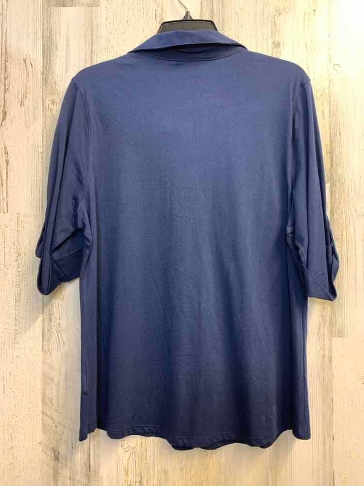STYLE & CO Tops Size L Navy SHORT SLEEVES Shirt