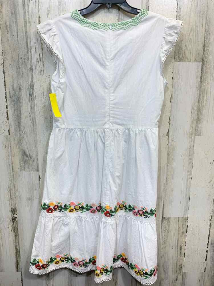 PRE-OWNED JADE Dresses and Skirts Size M WHITE/GREEN/PINK/YELLOW/BROWN Dress/FLO