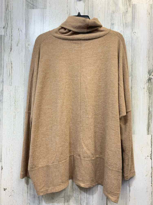 PRE-OWNED ZENANA Tops Size M Brown Solid SWEATER Sweater/HIGH NECK BROWN SWEATER