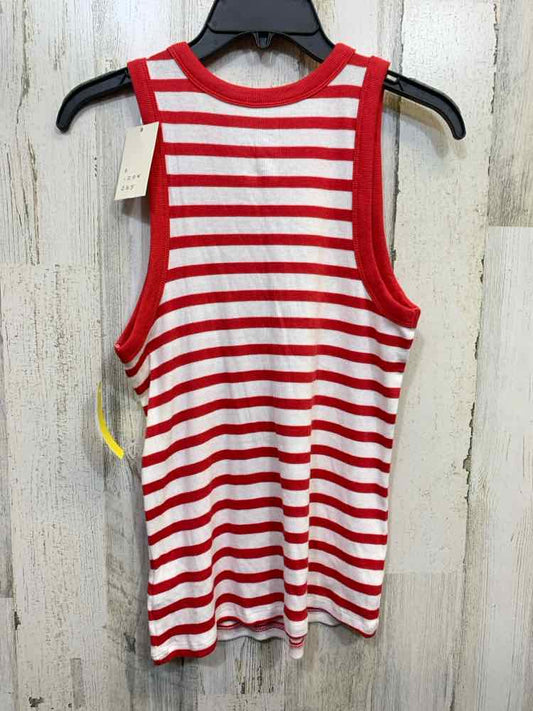 NWT A NEW DAY Tops Size L WHT/RED Stripe SLEEVELESS/SCOOP NECKLINE Tank Top