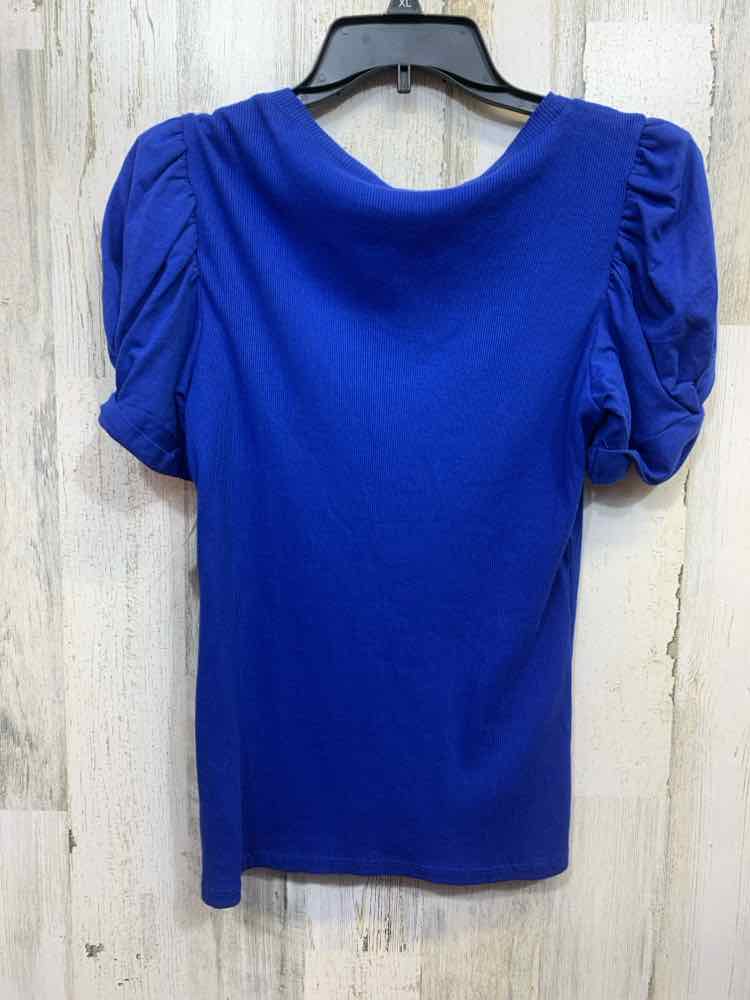 NWT VINCE CAMUTO Tops Size M Royal Blue RIBBED PUFF SLEEVES Shirt/ROYAL BLUE PUF