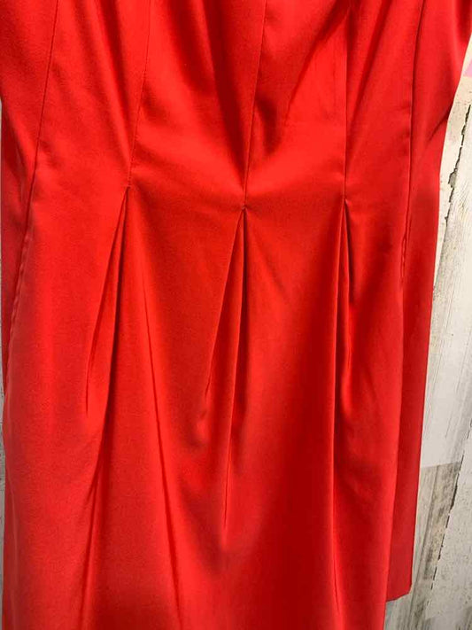 PRE-OWNED AGB Dresses and Skirts Size 12 RED ORANGE DROP WAIST Dress/RED ORANGE