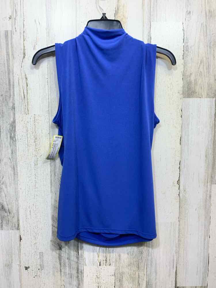 NWT CALVIN KLIEN Tops Size S PERIWINKLE BLUE Solid COWL NECK Blouse/PERIWINKLE B