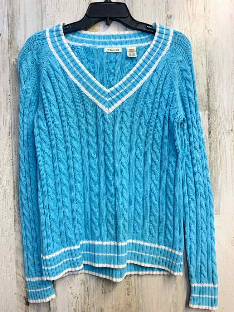 PRE-OWNED ST JOHNS BAY Tops Size M LIGHT BLUE LONG SLEEVES TOP