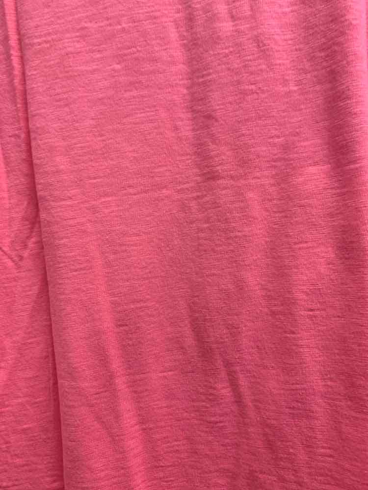 PRE-OWNED TALBOTS Tops Size L PINK SHORT SLEEVES SMOCKED SCOOP NECK TEE