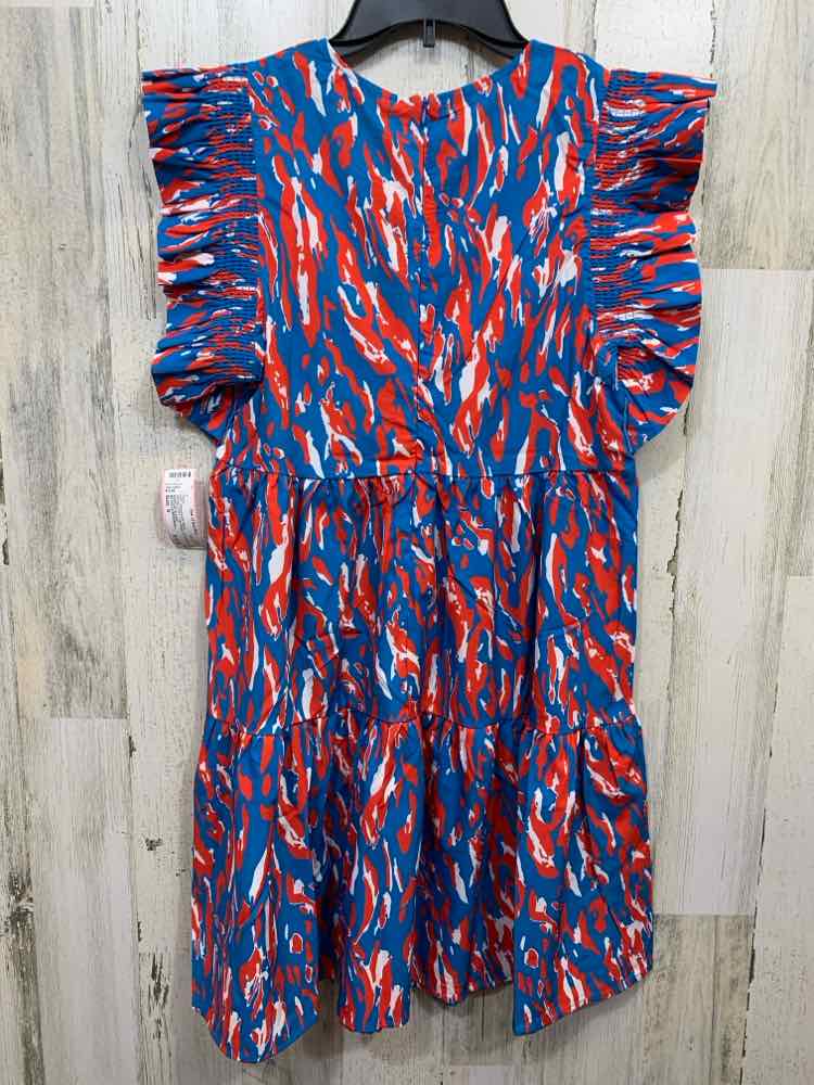 NWT MICHELLE MCDOWELL Dresses and Skirts Size S RED/BLU/WHT Camoflage Dress