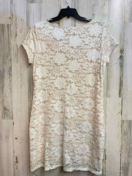 NWT TIANA B. Dresses and Skirts Size XL Cream Lace SHORT SLEEVES Dress