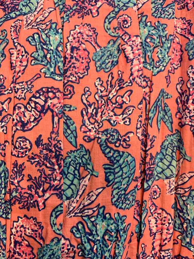 NWT SIMPLY SOUTHERN Tops Size S PINK/BLU/AQUA SEAHORSES SLEEVELESS TOP
