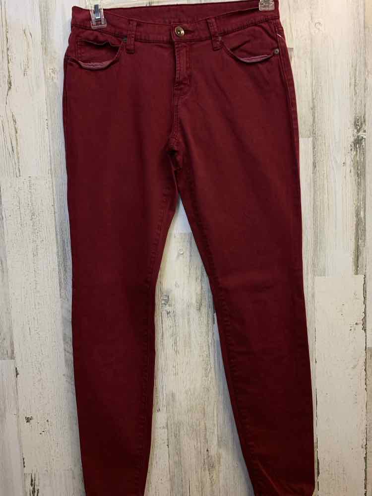 PRE-OWNED Size 6 JCP BOTTOMS Burgundy Pants/SKINNY LEG