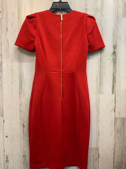 CALVIN KLEIN Dresses and Skirts Size 4 Red SHORT SLEEVES Dress