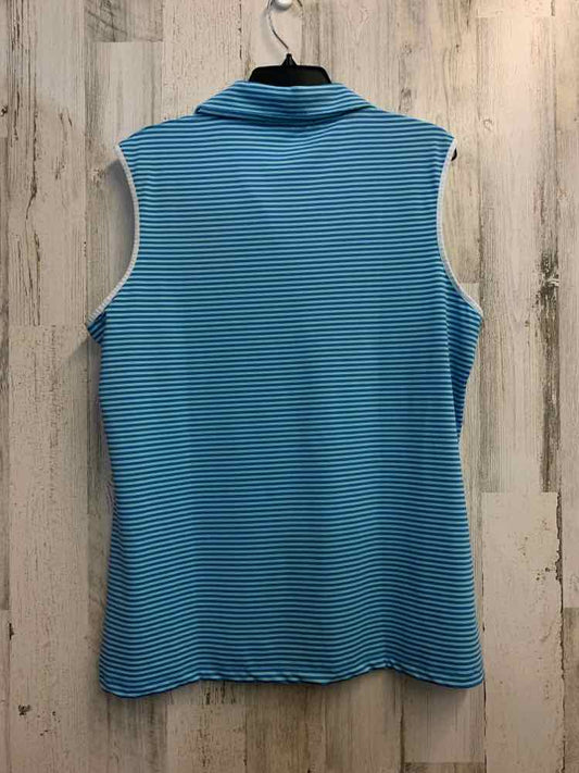 BALD HEAD BLUES Tops Size XXL BRIGHT BLUE/LT BLUE Stripe SLEEVELESS TOP