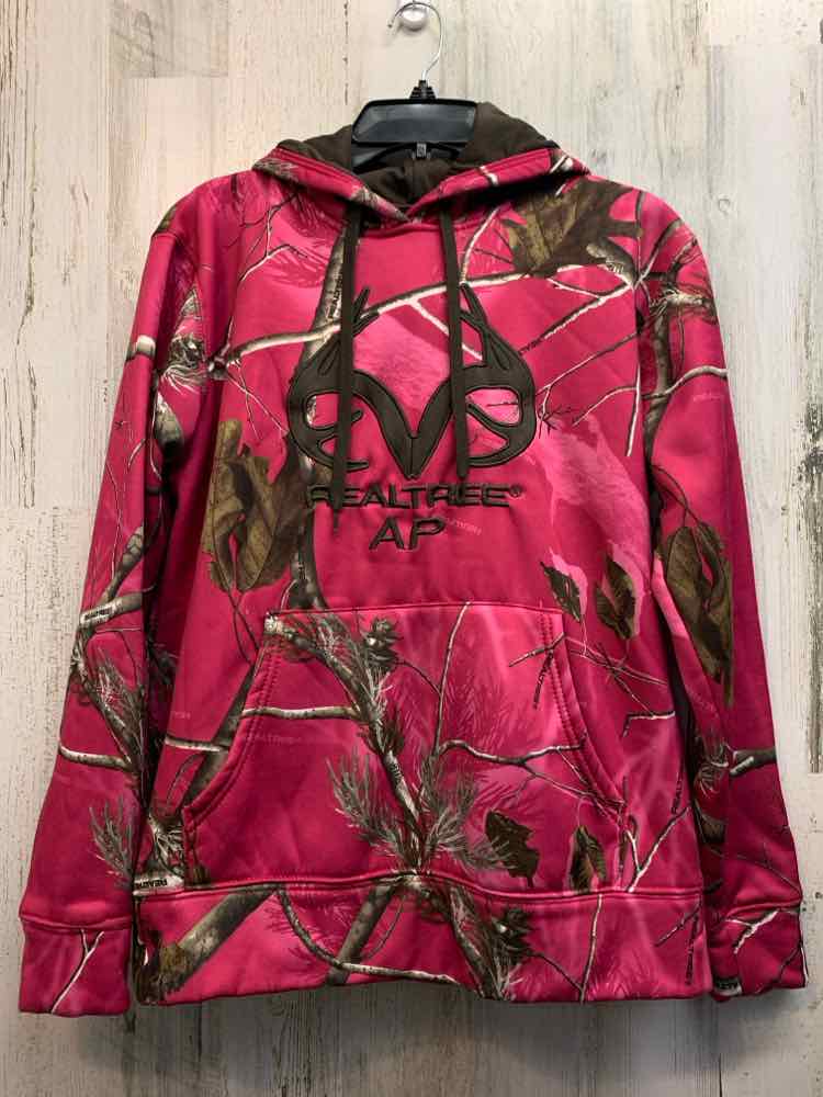 REALTREE Tops Size L HT PINK/BRN Camoflage HOOD HOODIE