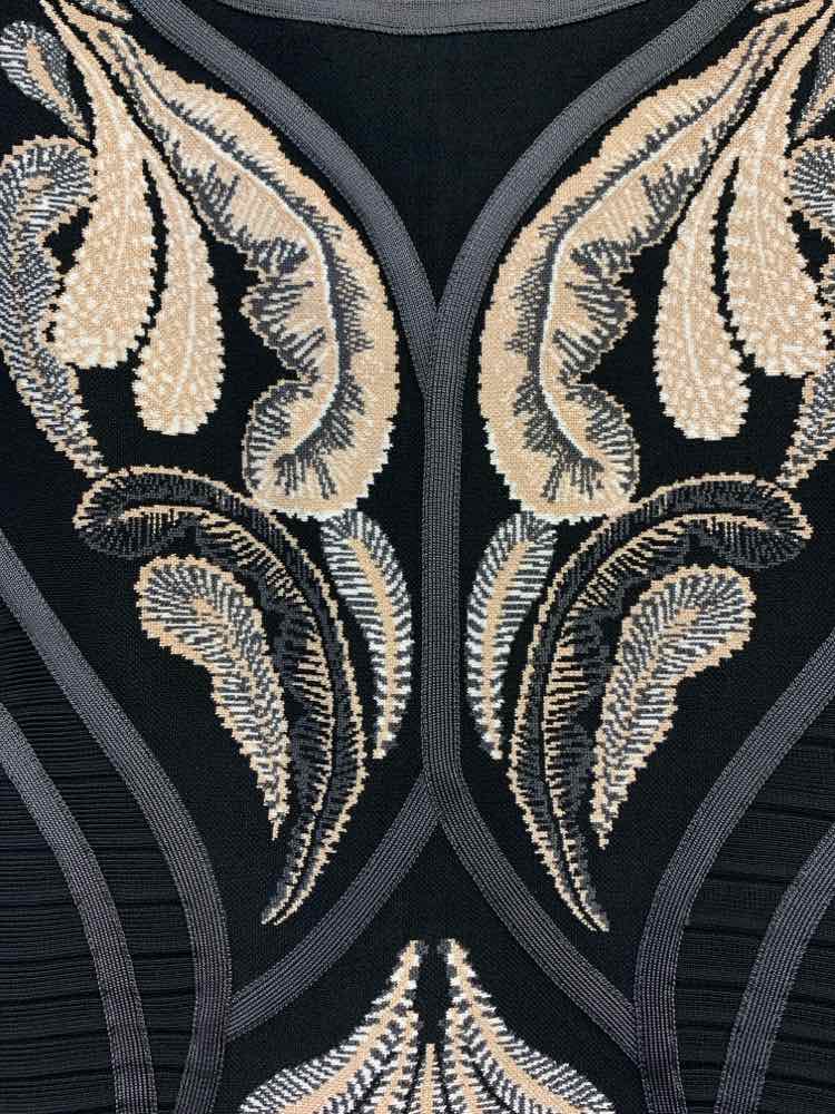 PRE-OWNED HERVE LEGER Dresses and Skirts Size M Black Floral SLEEVELESS Dress