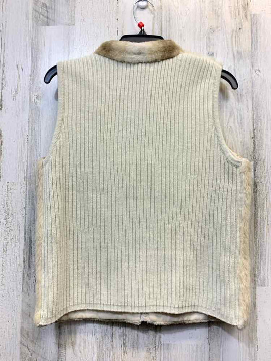 PRE-OWNED DESIGNERS ORIGINAL JACKETS / COATS Size PL CREAM/ BEIGE Vest